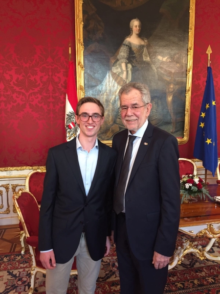 Johann Keil mit Bundespräsident 2018